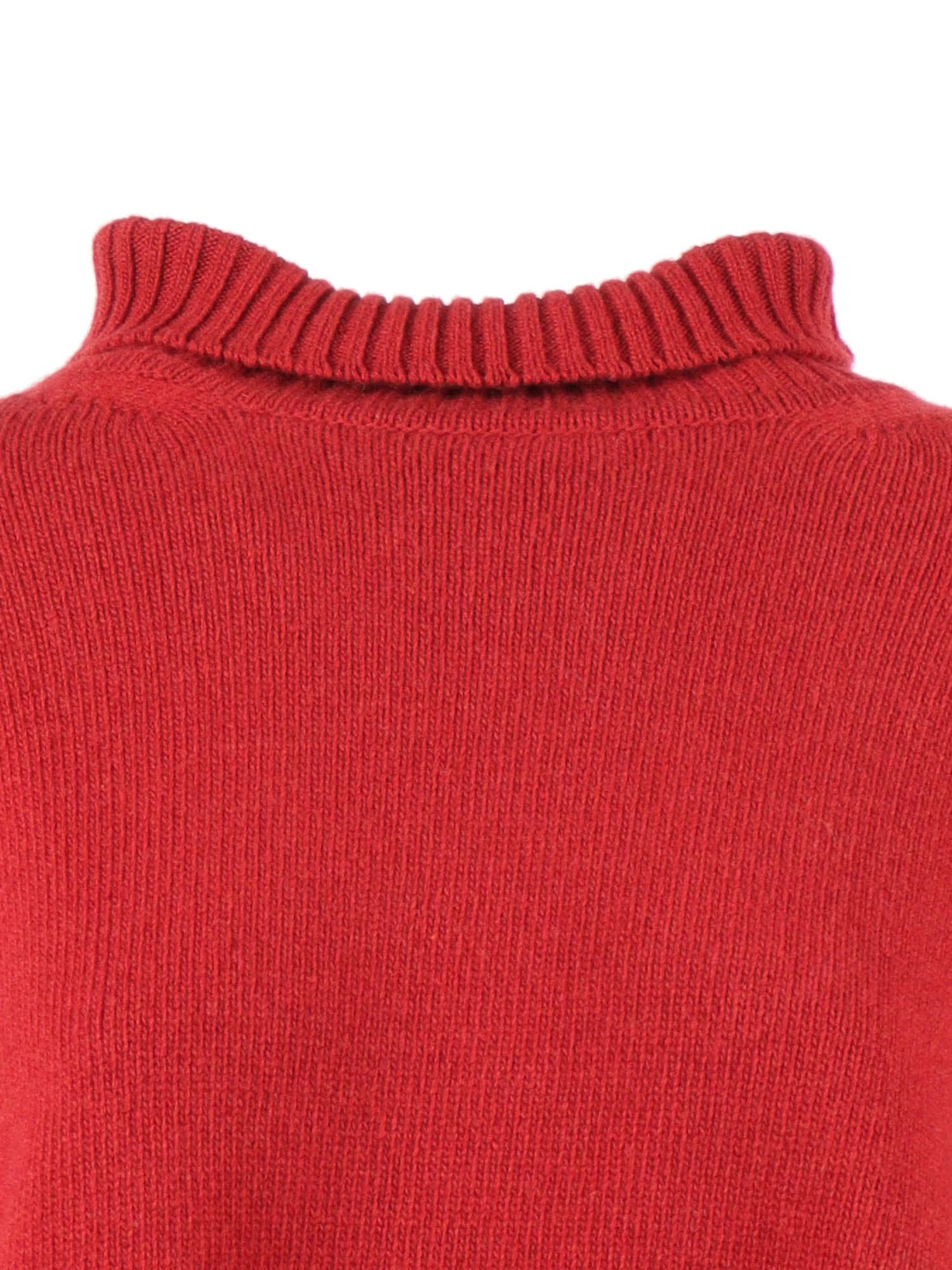 Weekend Max Mara Borgia Ribbed Turtleneck Sweater In Red