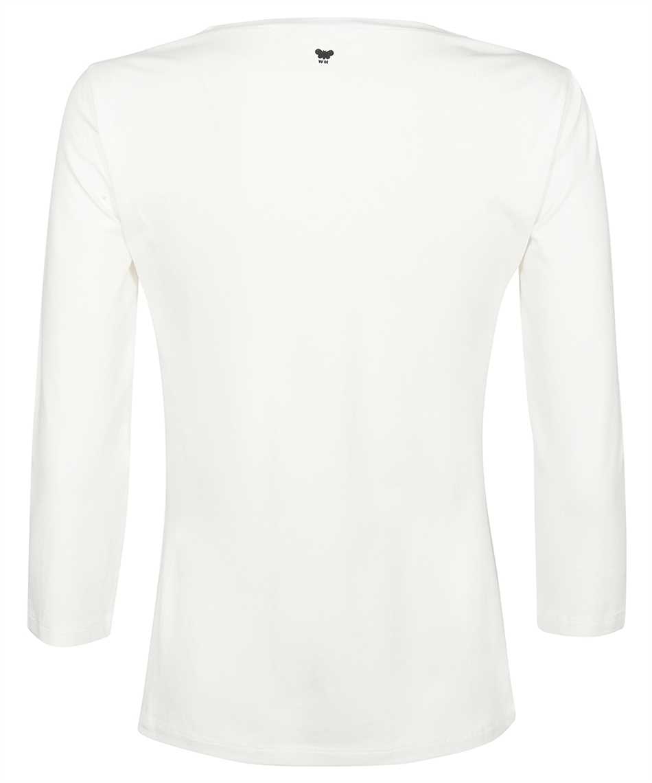 Weekend Max Mara Omens Multia Quarter-sleeve Cotton-jersey T-shirt White In White