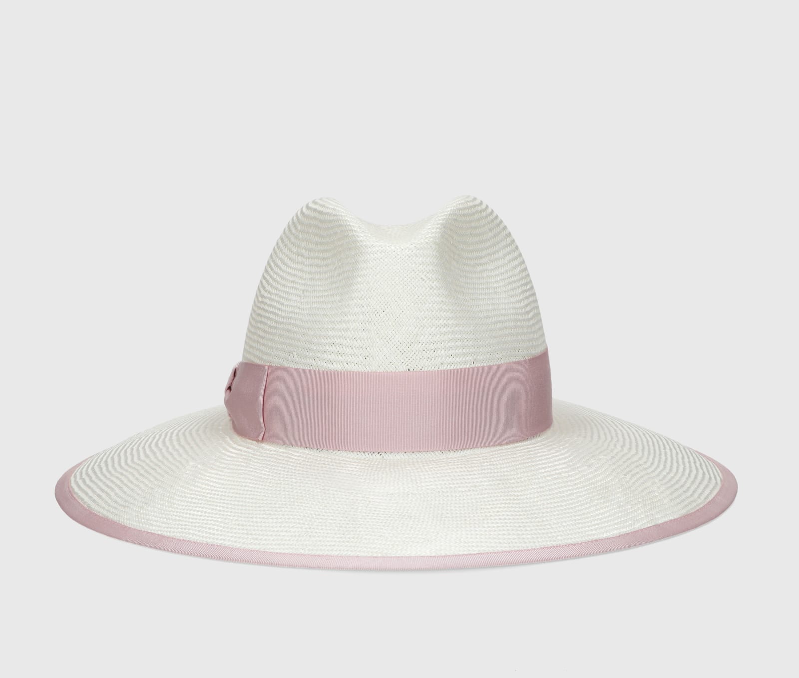 Shop Borsalino Sophie Parasisol In White, Rose Hat Band