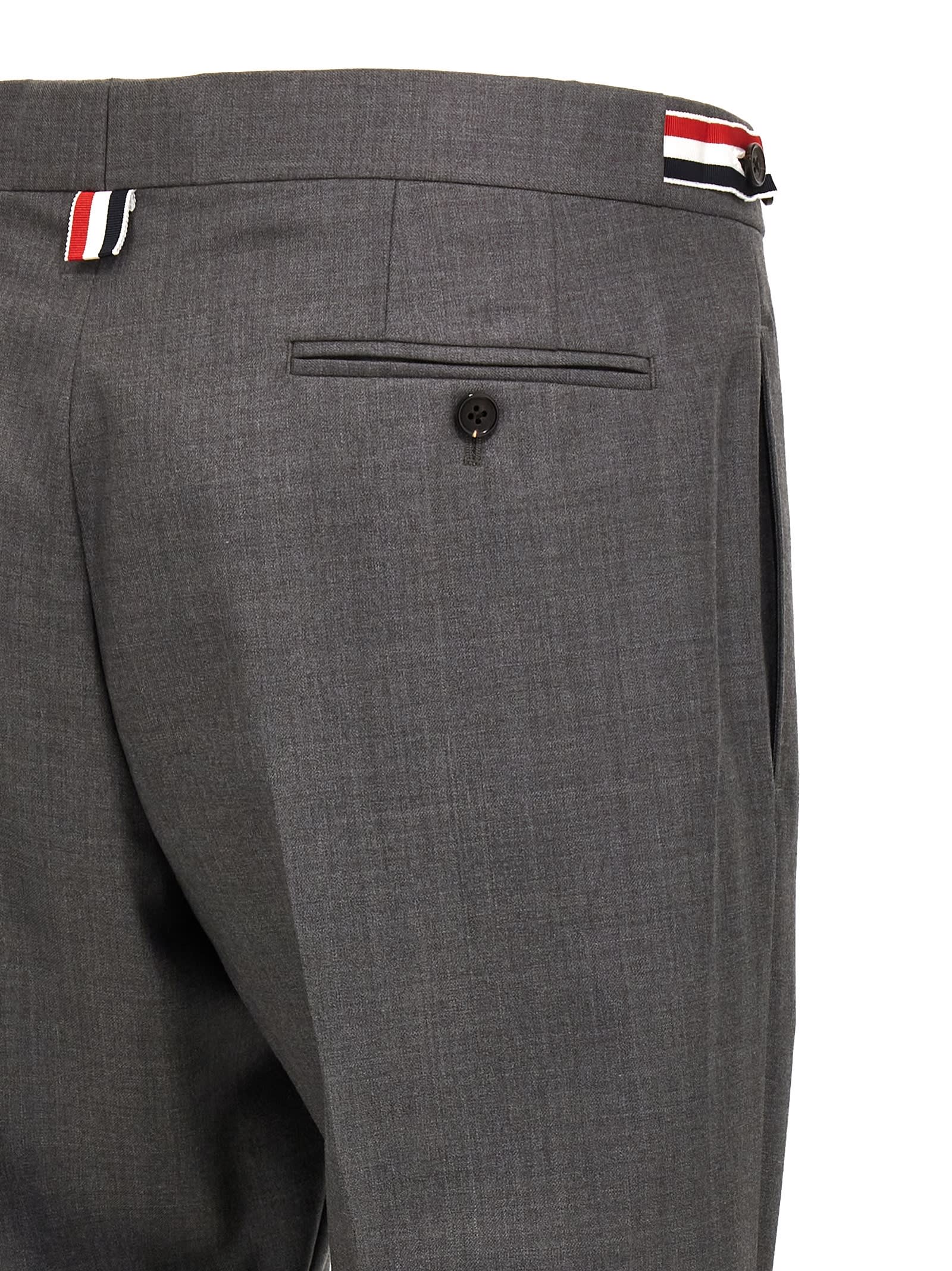 Shop Thom Browne Rwb Trousers In Gray