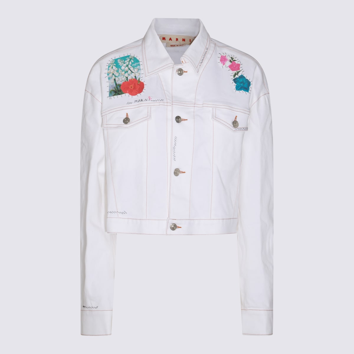 White Cotton Casual Jacket
