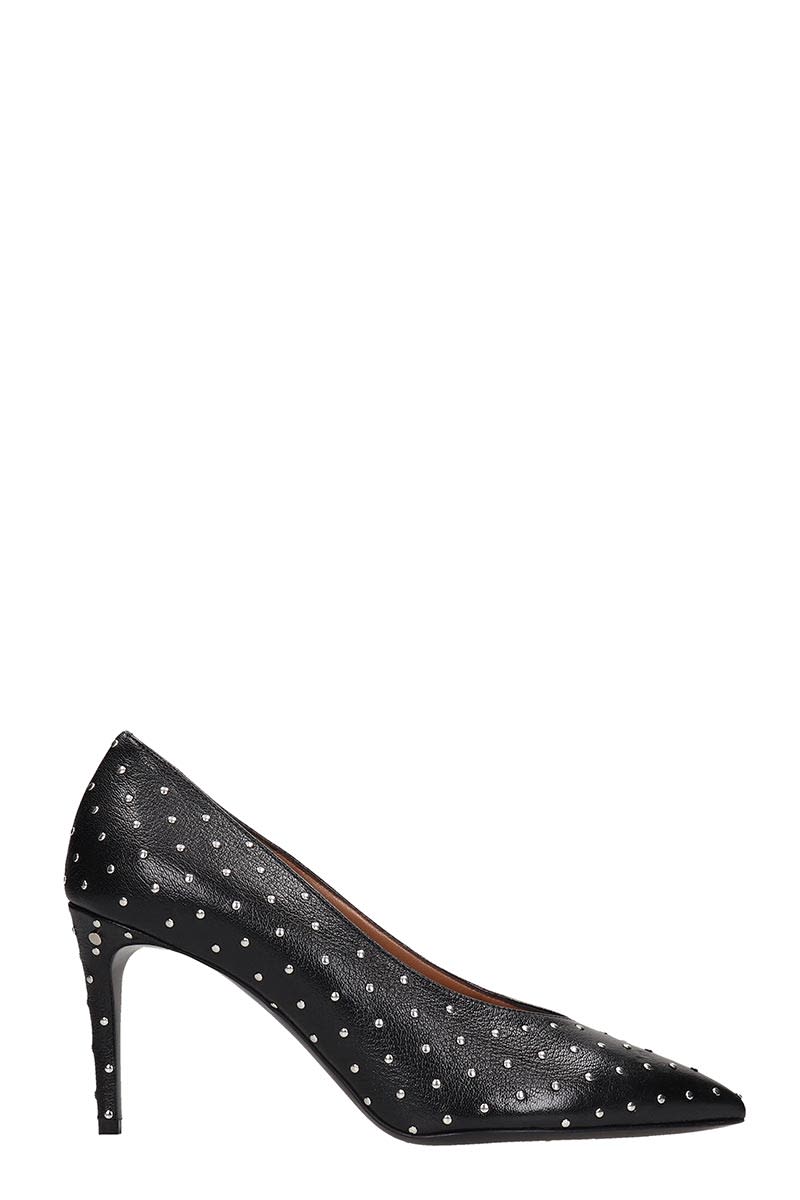 LAURENCE DACADE PUMPS IN BLACK LEATHER,11309640