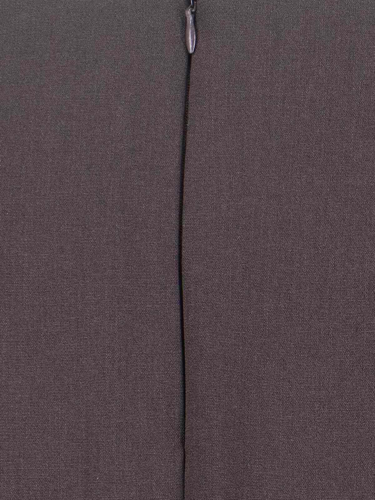 Giorgio Armani Knee-length Tailored Skirt With Subtle Back Slit In Brown