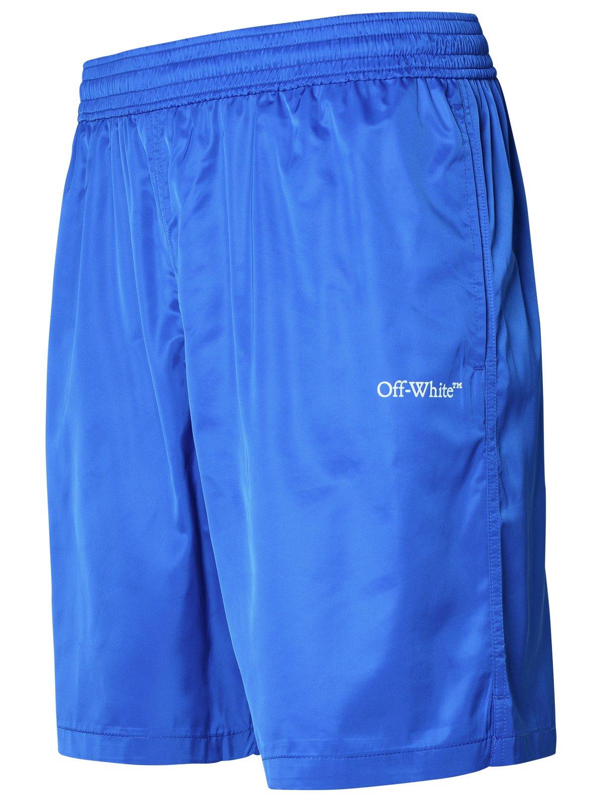 Shop Off-white Arrows-print High Waist Swim Shorts In Blu Navy