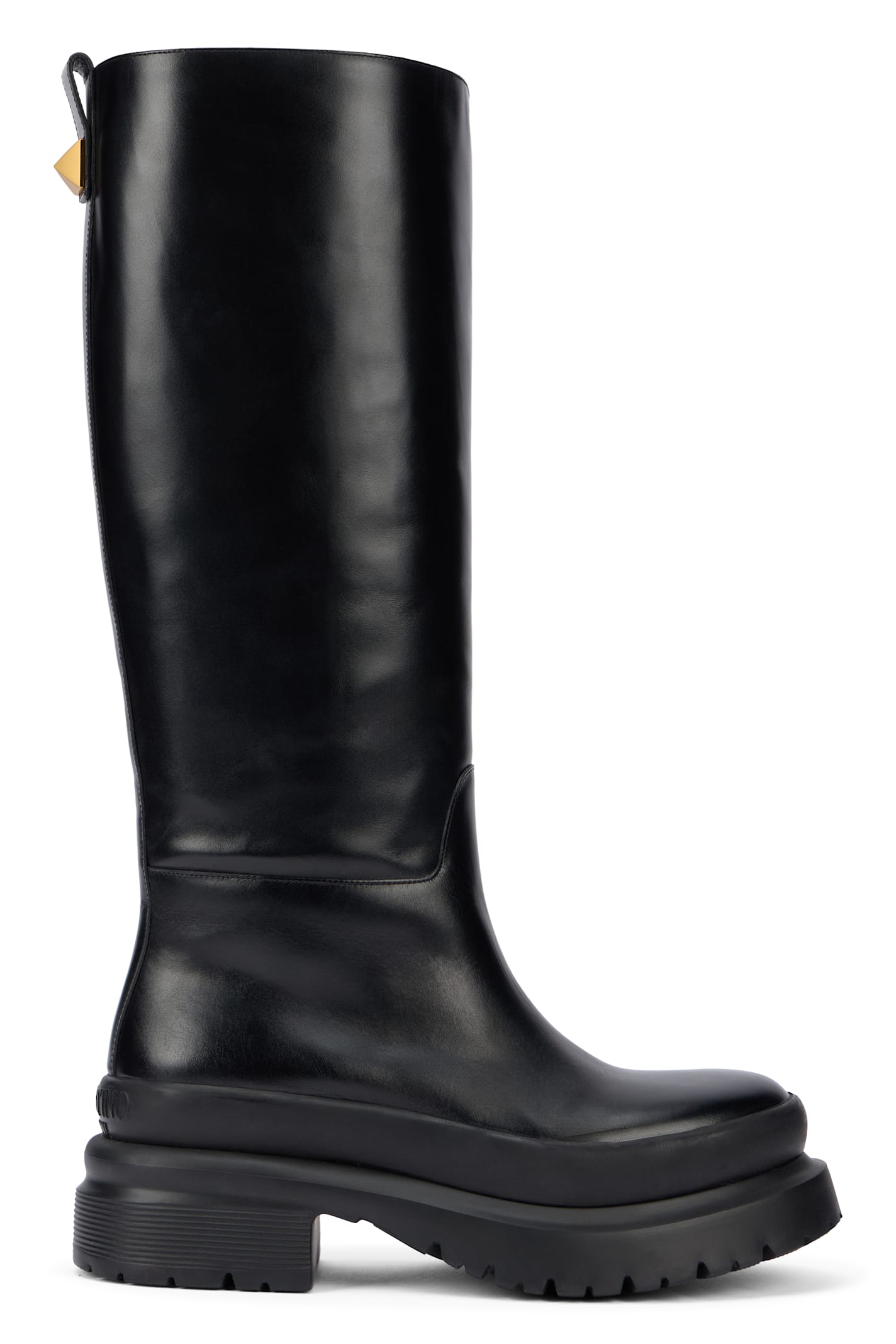 Valentino Garavani Elegant Black Leather High Boots