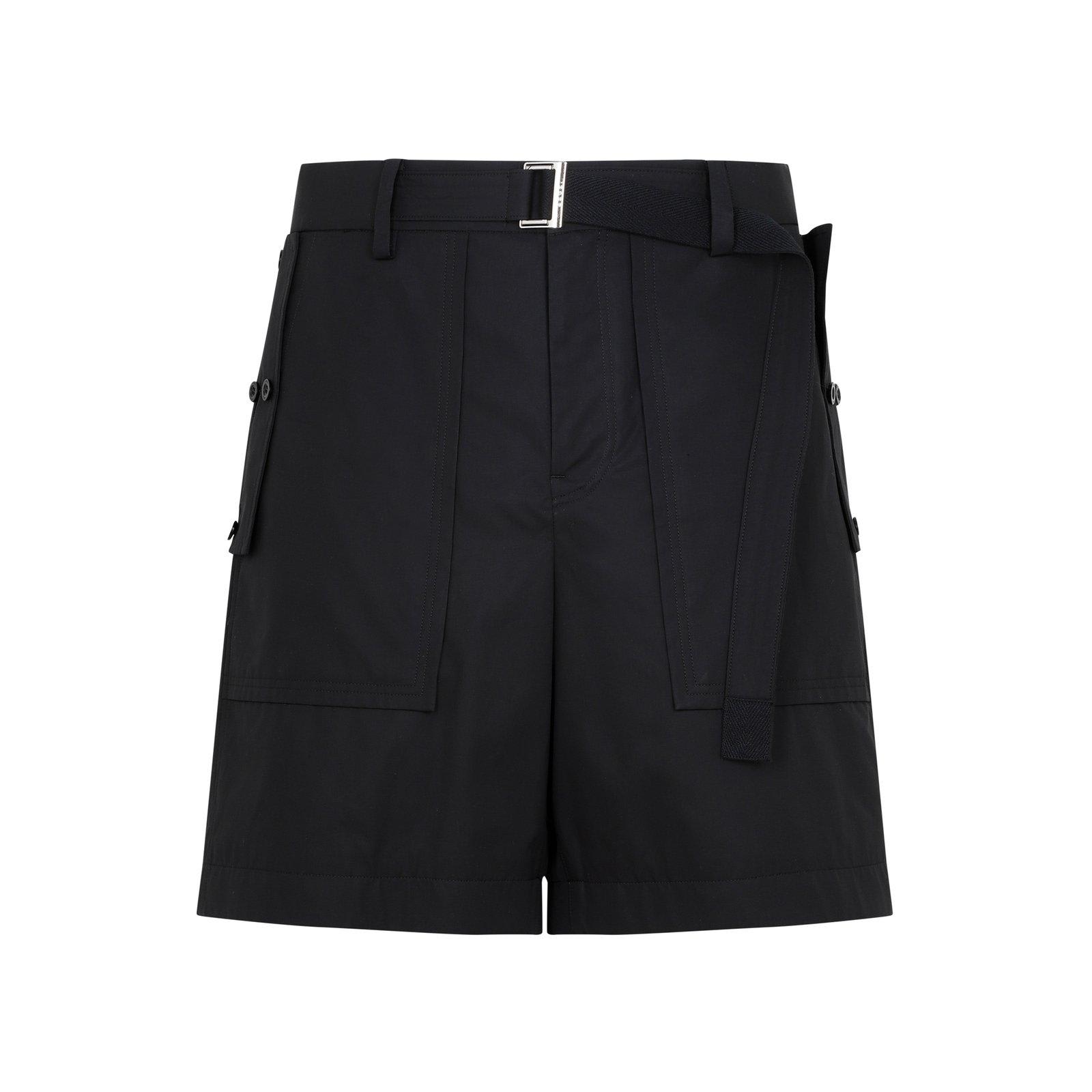 Drop-crotch Belted Shorts