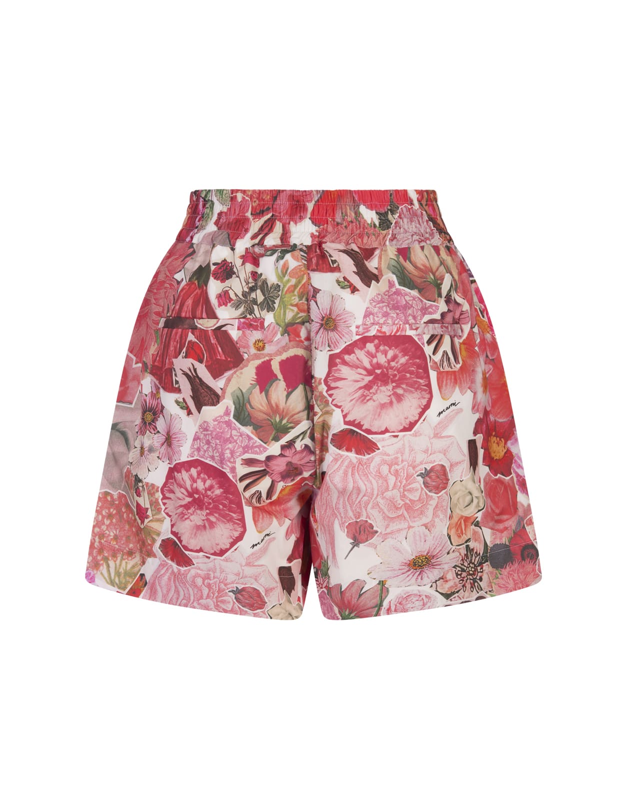 Shop Marni Shorts With Requiem Print In Pink