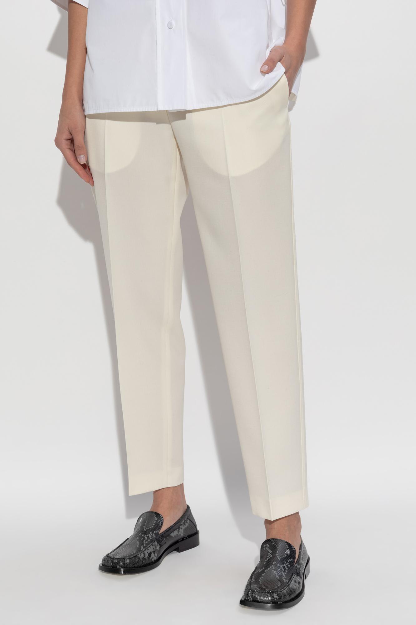 Jil Sander Wool Pants In Neutral