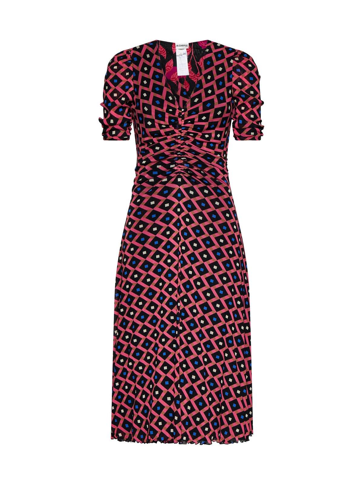 Shop Diane Von Furstenberg Koren Reversible Dress In Pink/multicolour