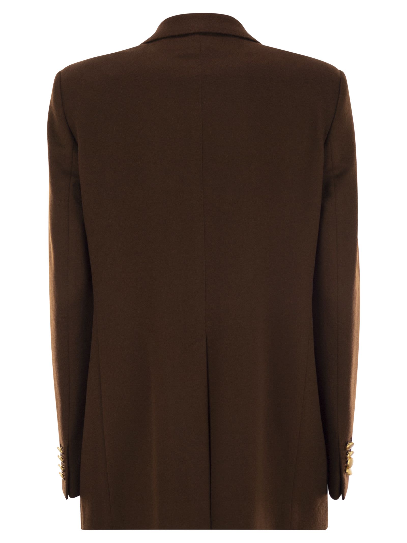 Shop Tagliatore Cashmere Blazer In Brown