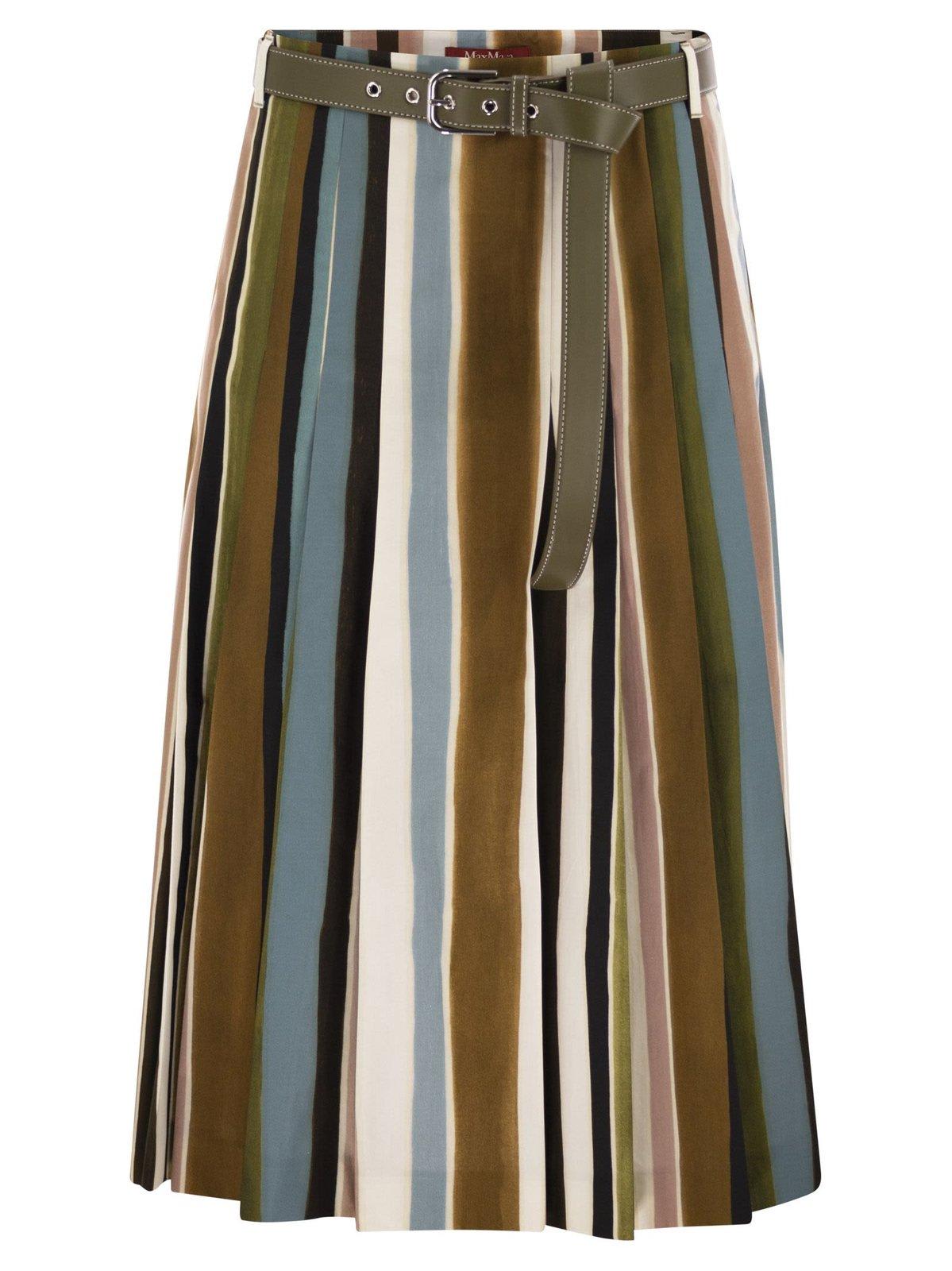 Bassano Pleated Belted Skirt Max Mara Studio