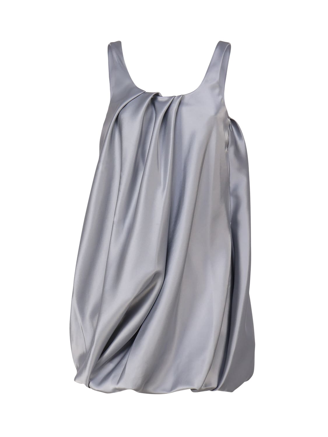 Shop Jw Anderson Twisted Short Lamé Dress In Grey