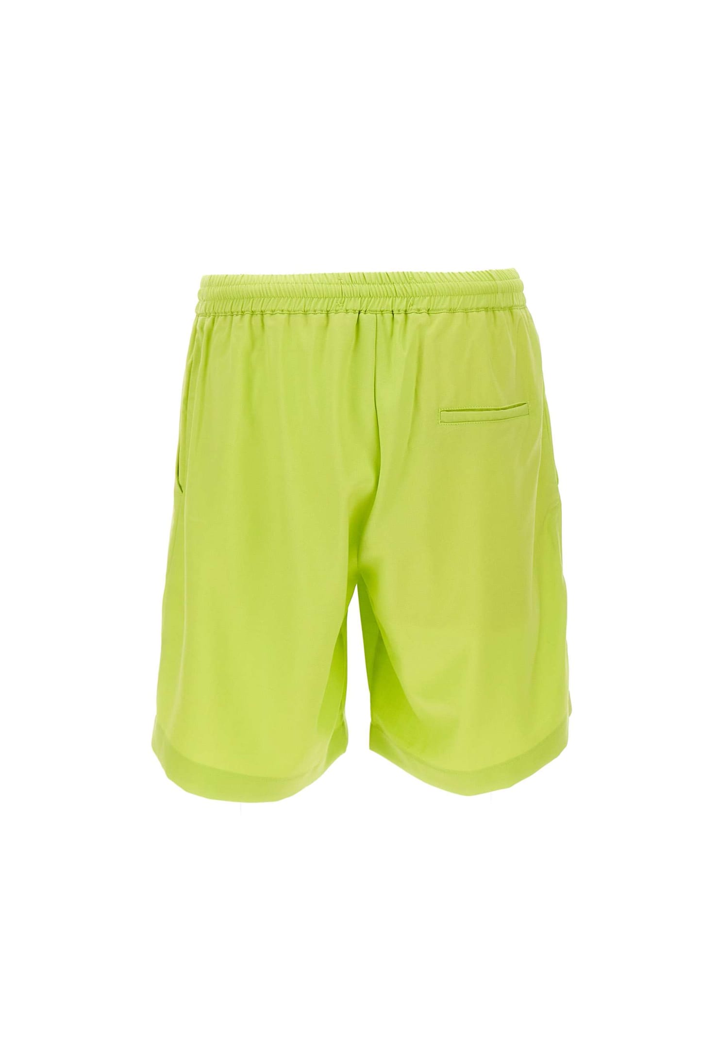 Shop Bonsai Wool Blend Shorts In Acid Green