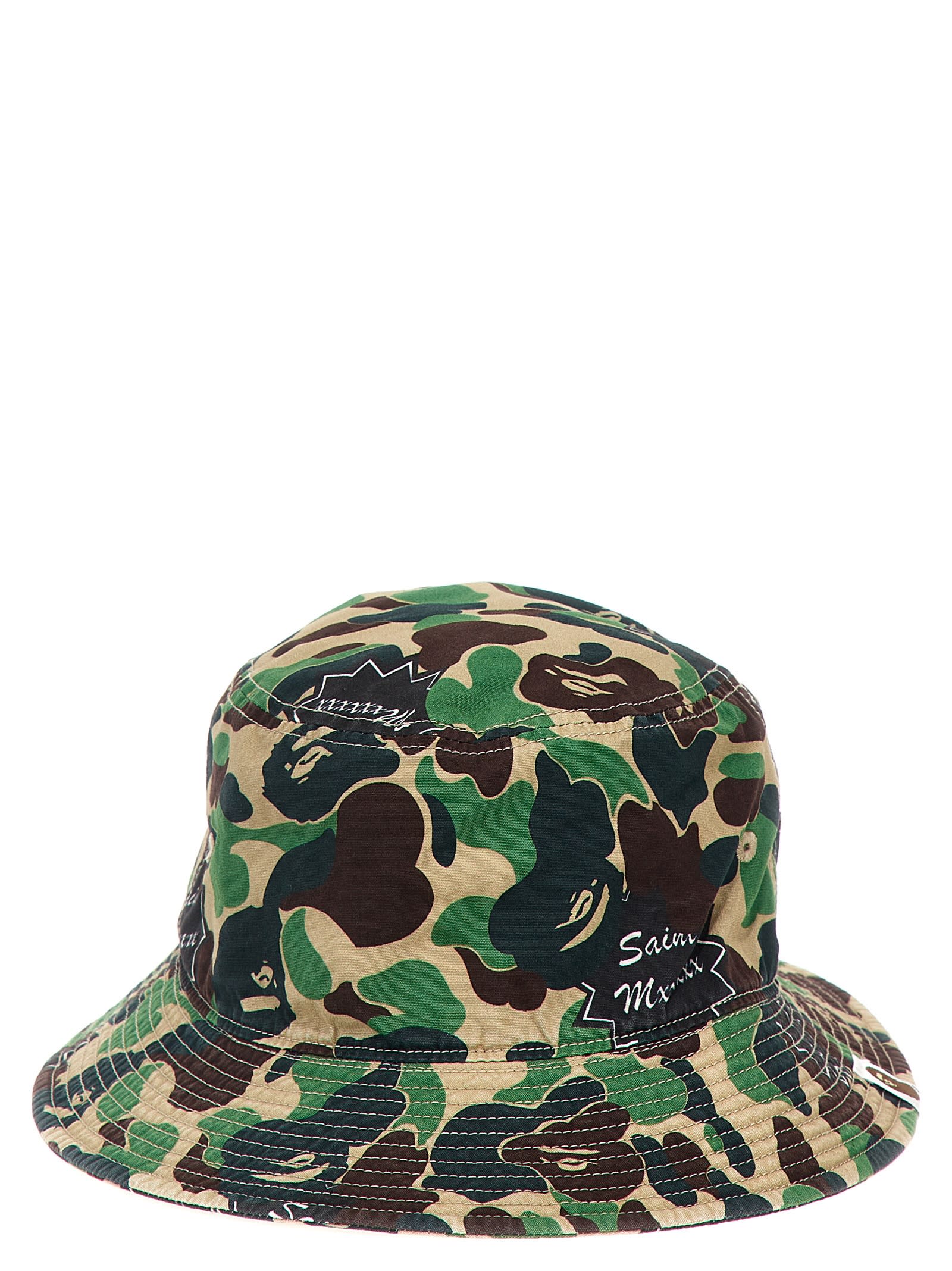 Shop Saint Mxxxxxx Saint Michael X A Bathing Ape Bucket Hat In Multicolor