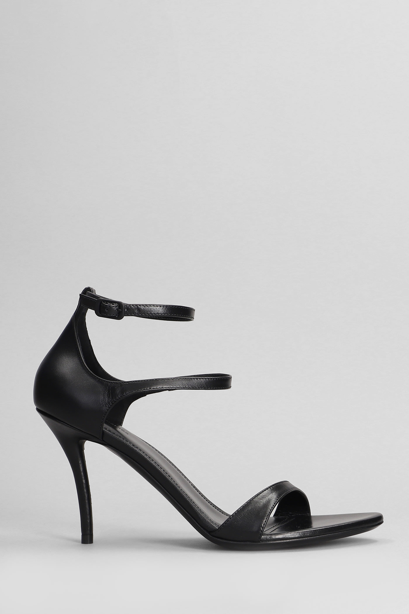 Shop Balenciaga Honey Sandals In Black Leather