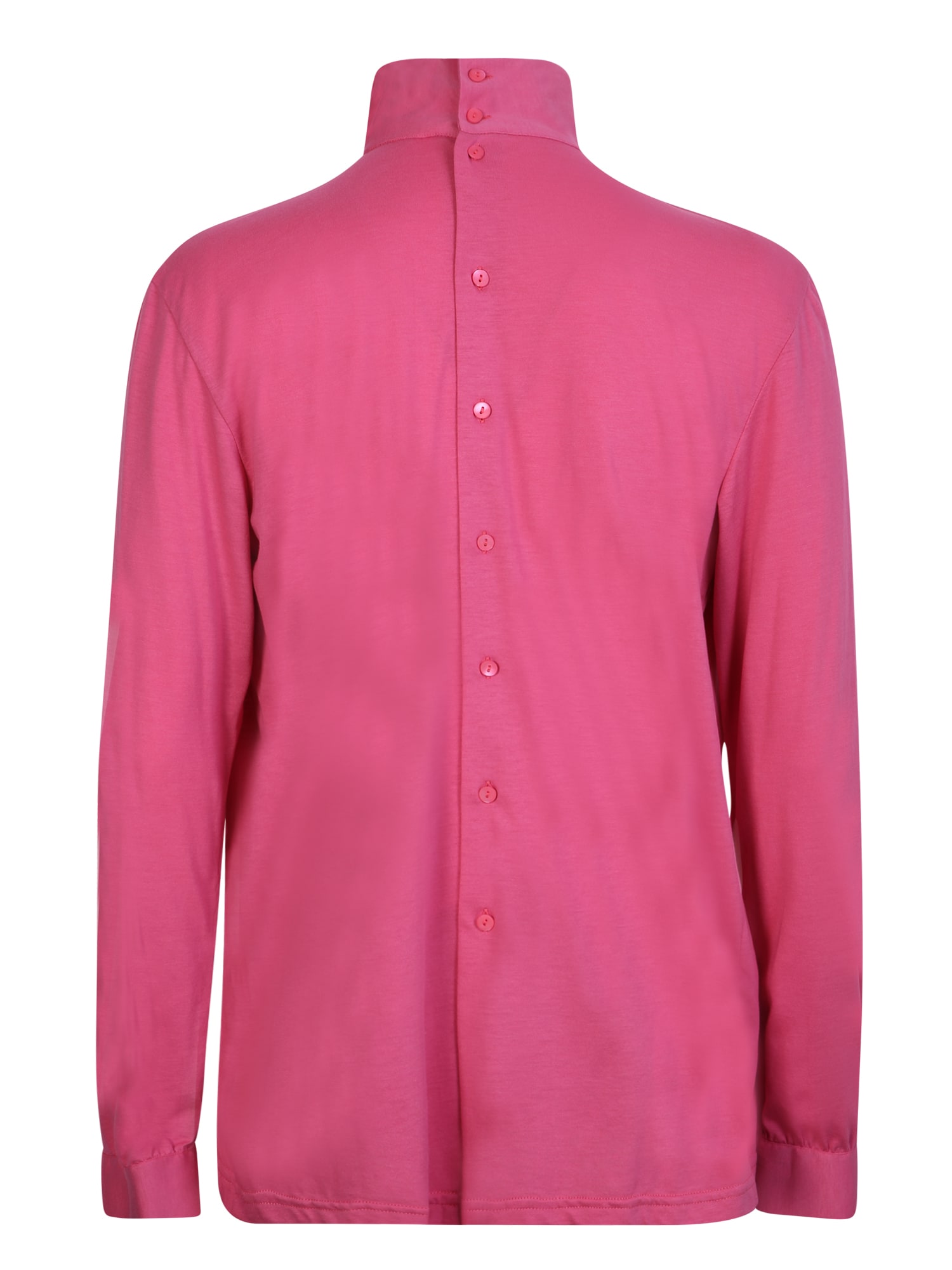 Shop Xacus High Neck Blouse In Pink