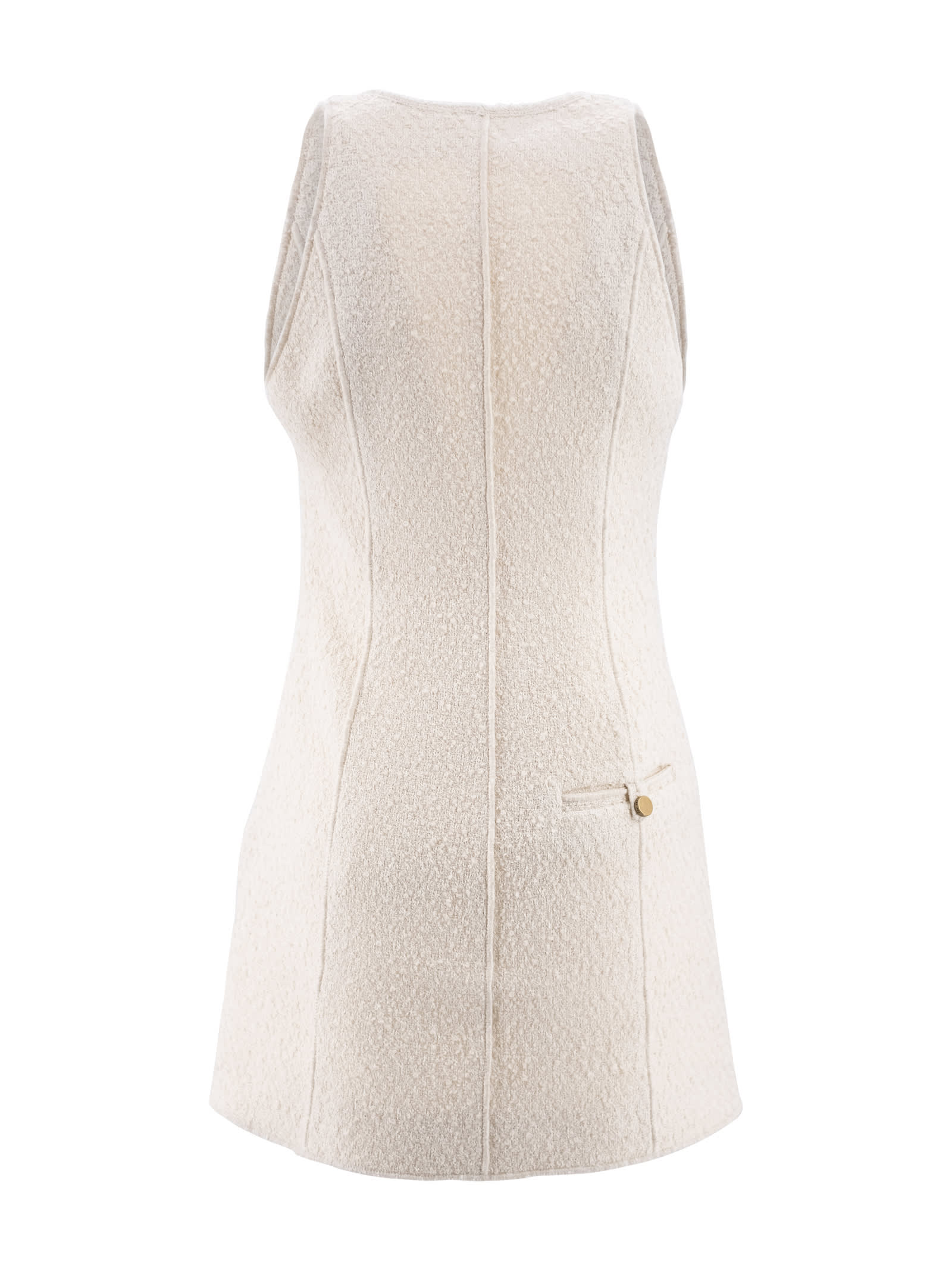 PHILOSOPHY DI LORENZO SERAFINI IVORY TWEED MINI DRESS
