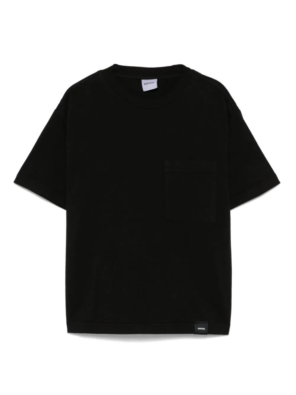 Shop Aspesi T-shirt Con Taschino In Black