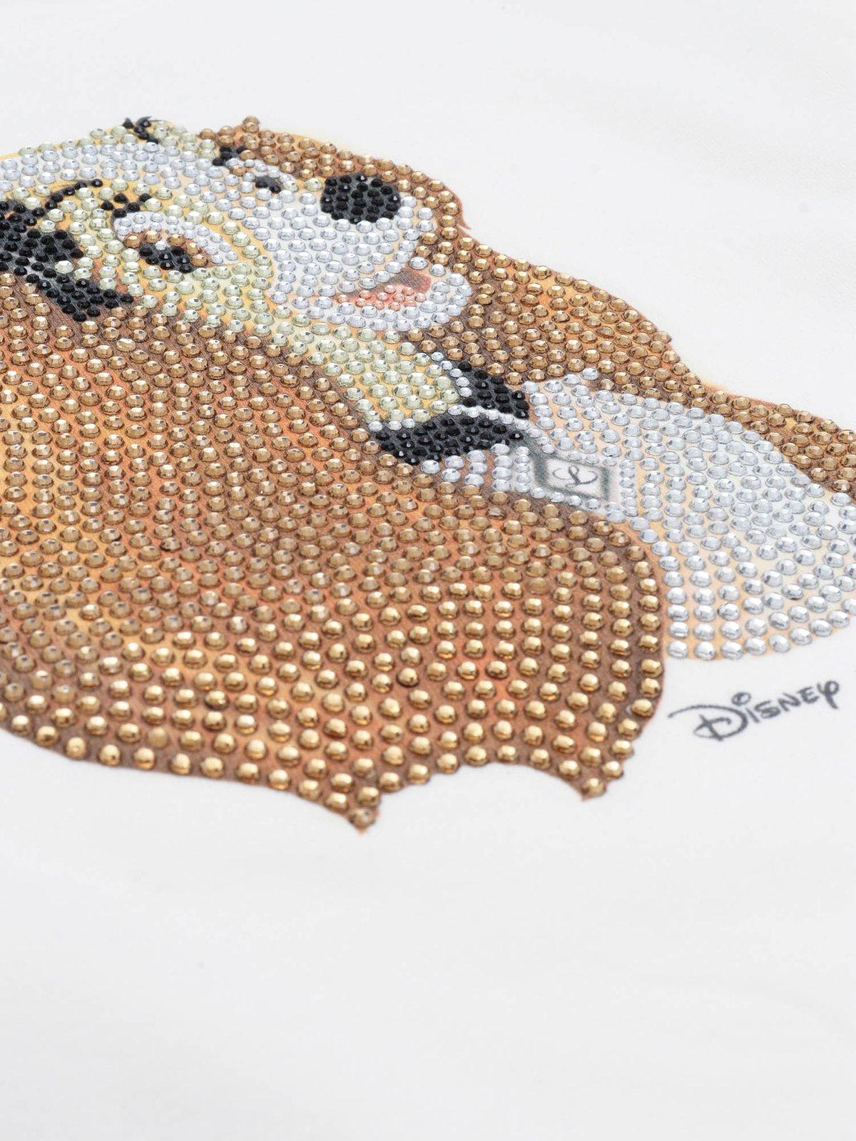 MONNALISA X DISNEY EMBELLISHED LONG-SLEEVED T-SHIRT 