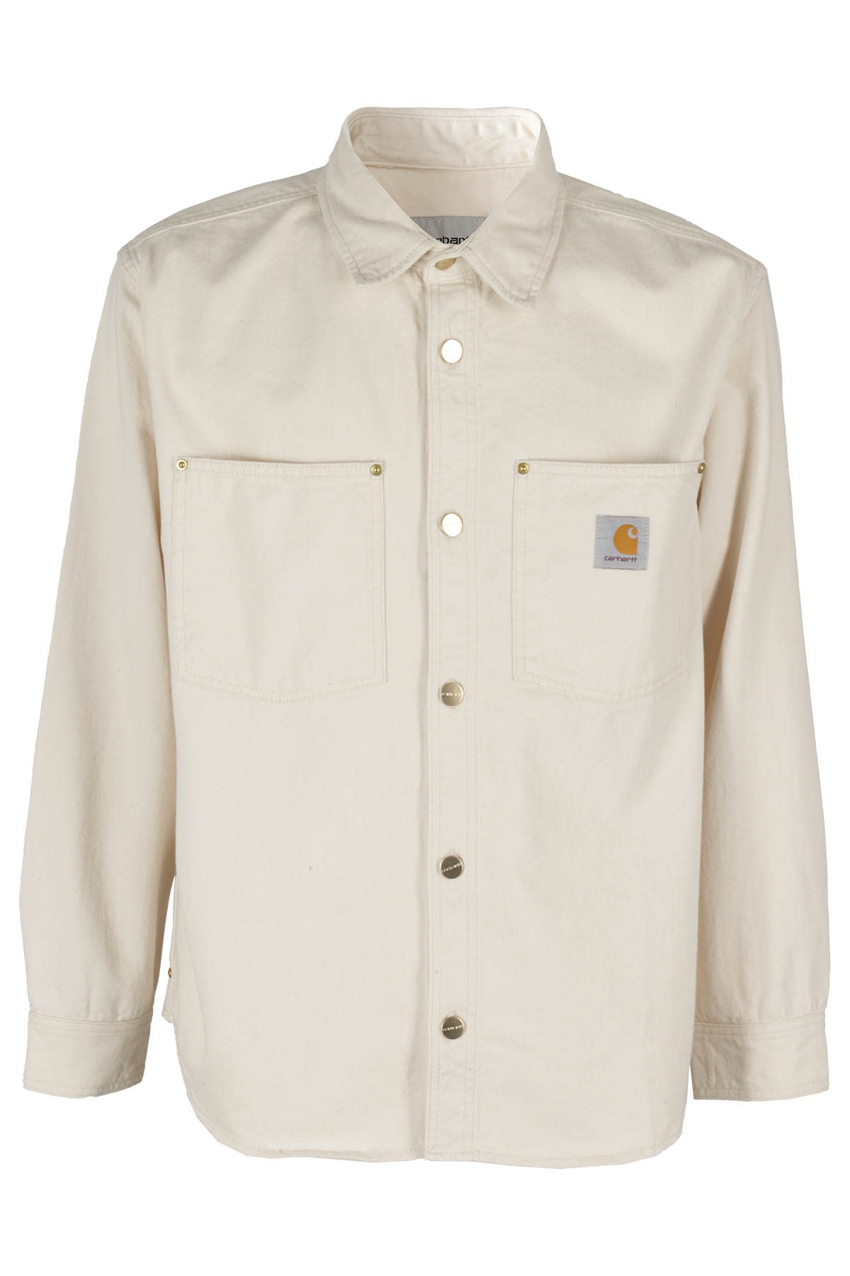 Shop Carhartt Derby Shirt Jac In Natural Rinsed