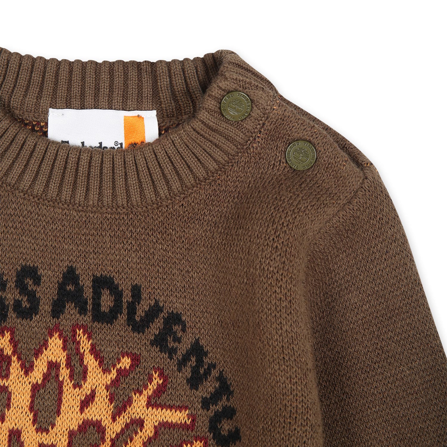 Timberland Green Sweater For Baby Boy With Logo In Green