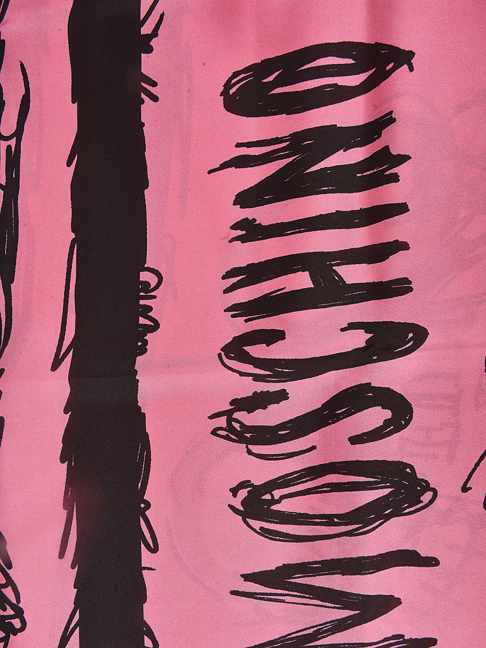 Shop Moschino Logo Detail Scarf In Pink