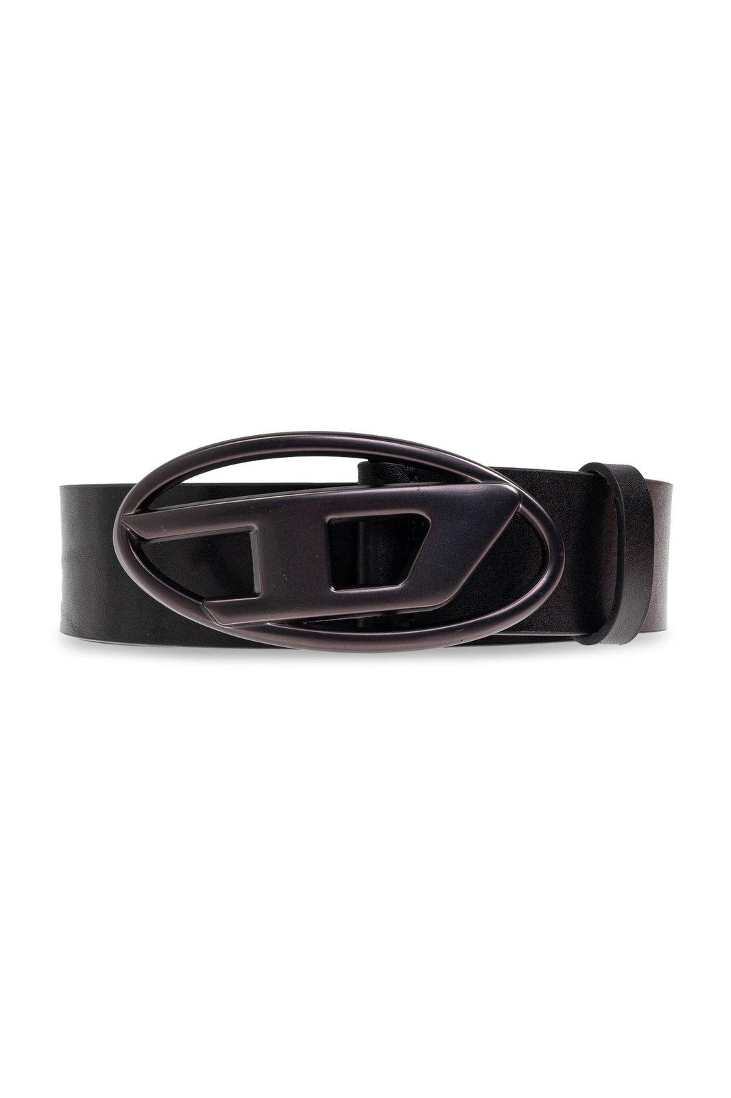 Diesel B-1dr 80 Glitter Wide Belt In Black