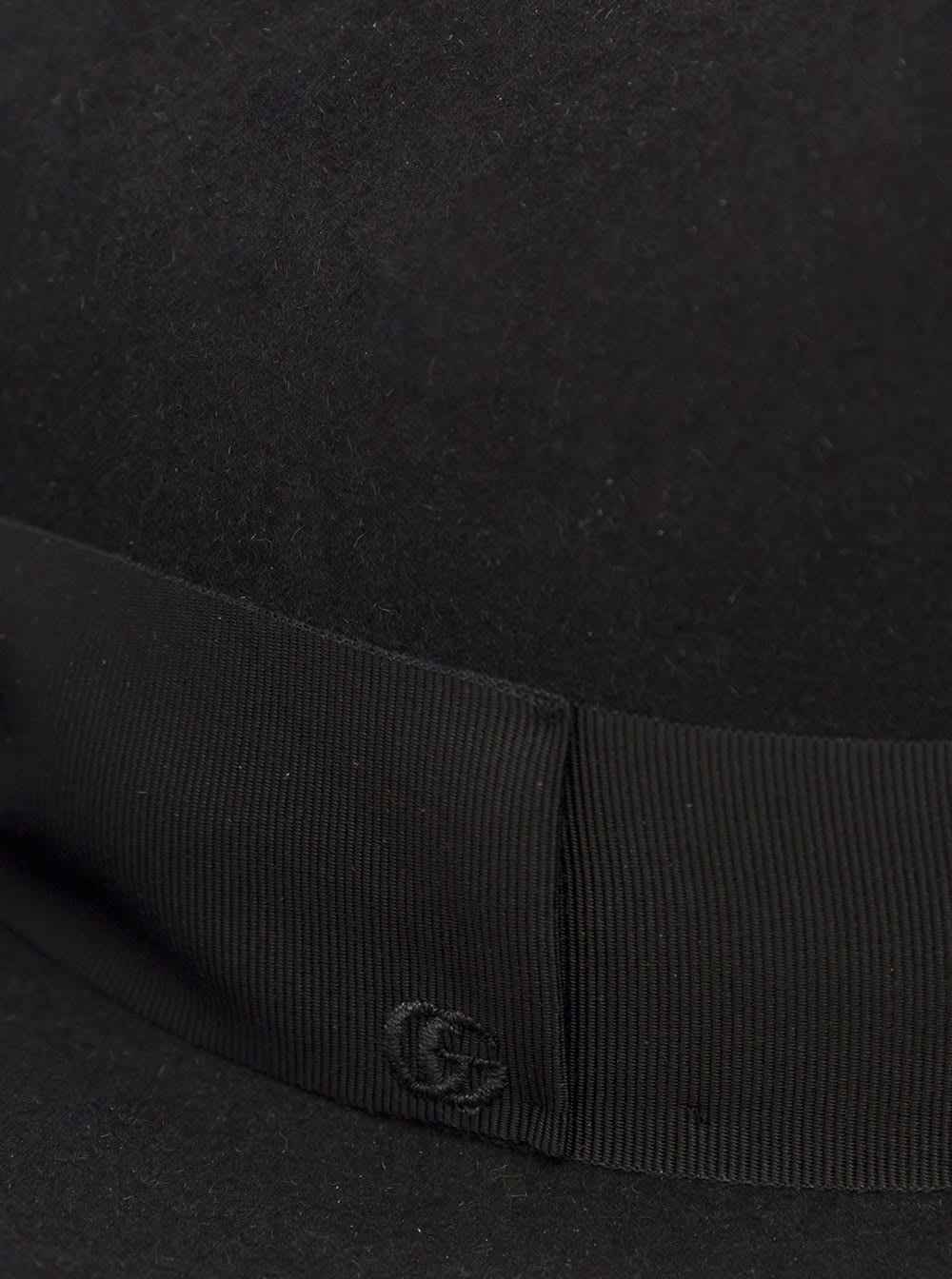 Gucci Womans Black Felt Large Brim Hat In Black