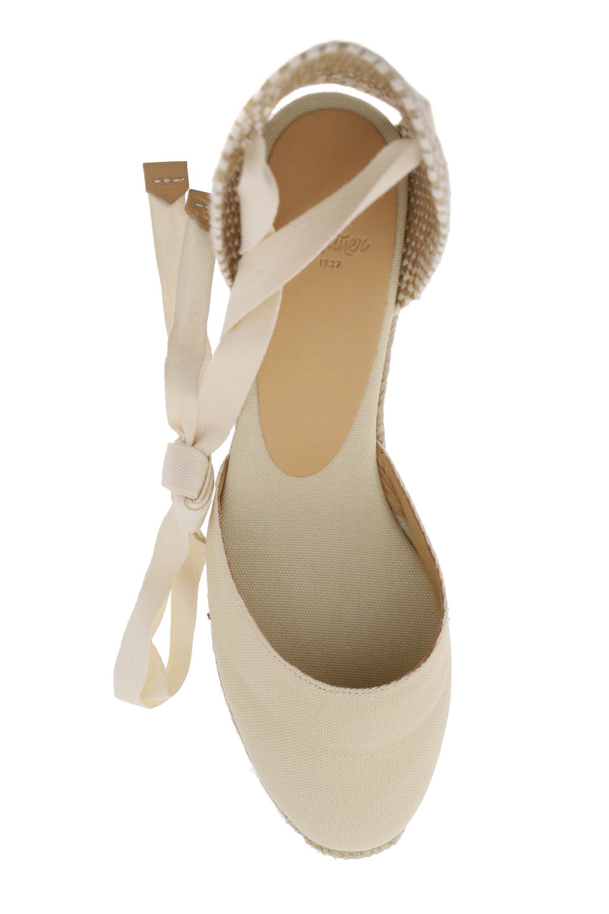 Castaã±er Carina Wedge Sandals In Neutral