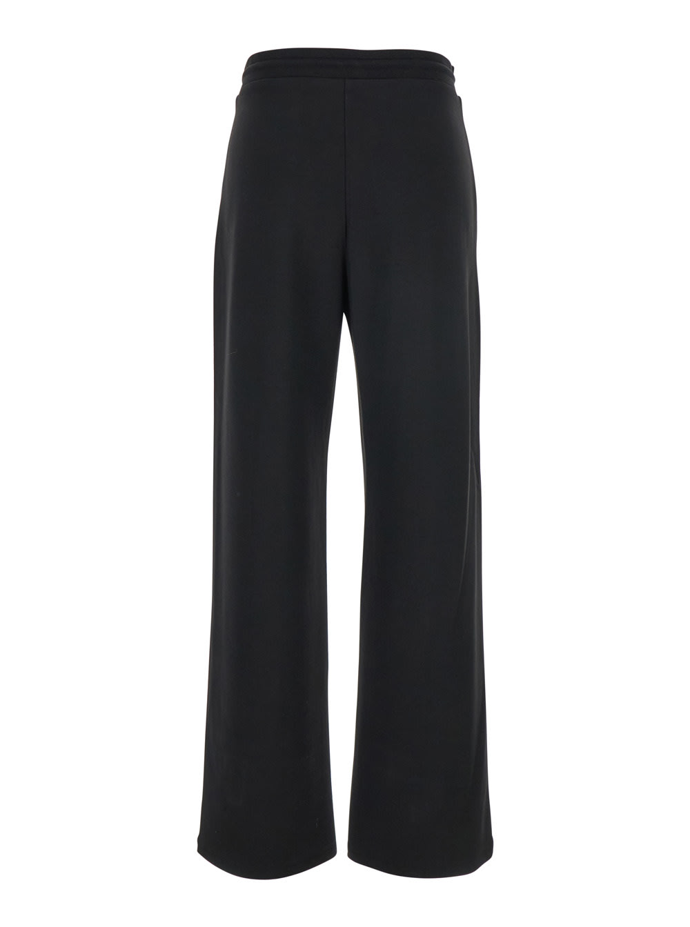 Shop Theory Black Drawstring Pants In Stretch Fabric Woman