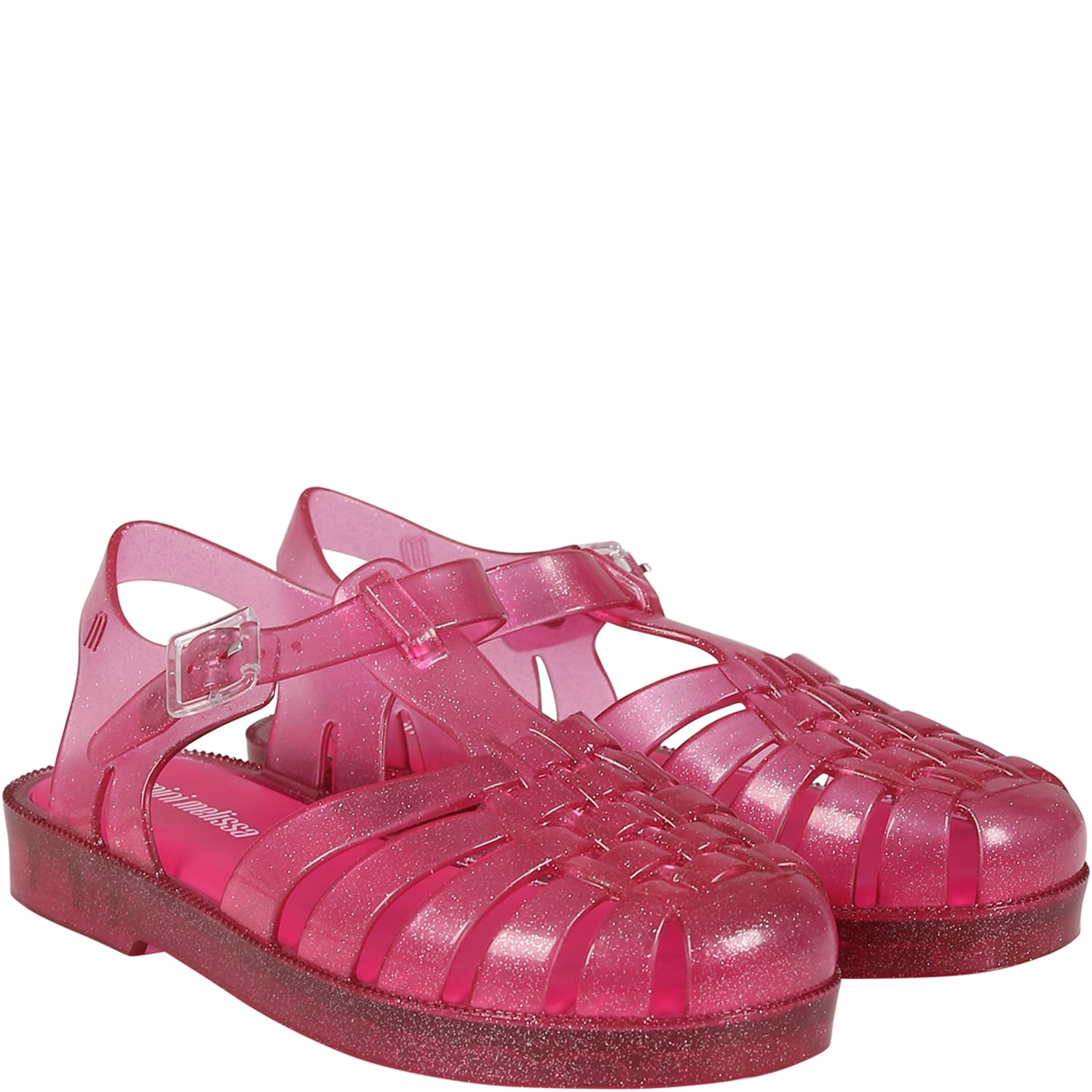 Shop Melissa Fuchsia Sandals For Girl With Logo
