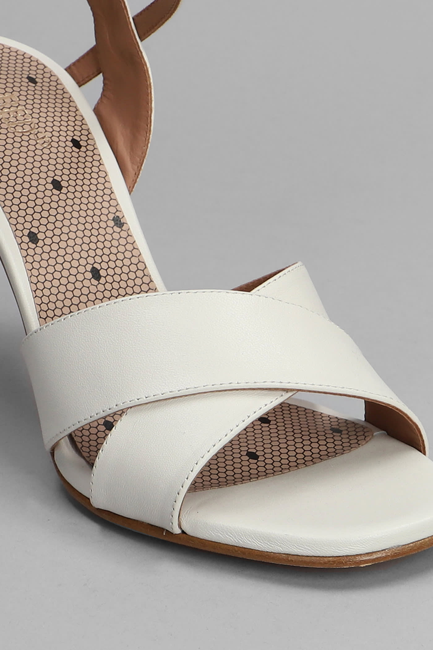 Shop Red Valentino Sandals In White Leather