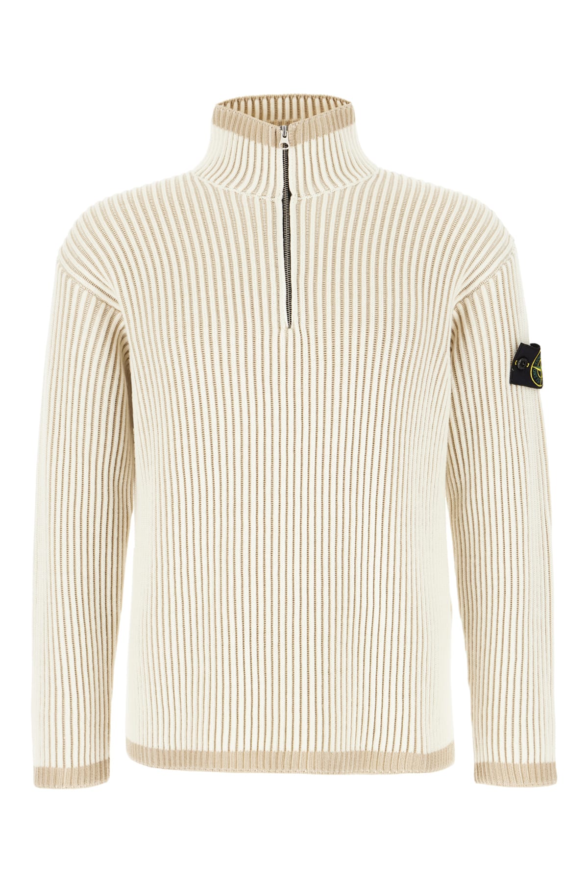 Shop Stone Island Sand Wool Sweater In Natural