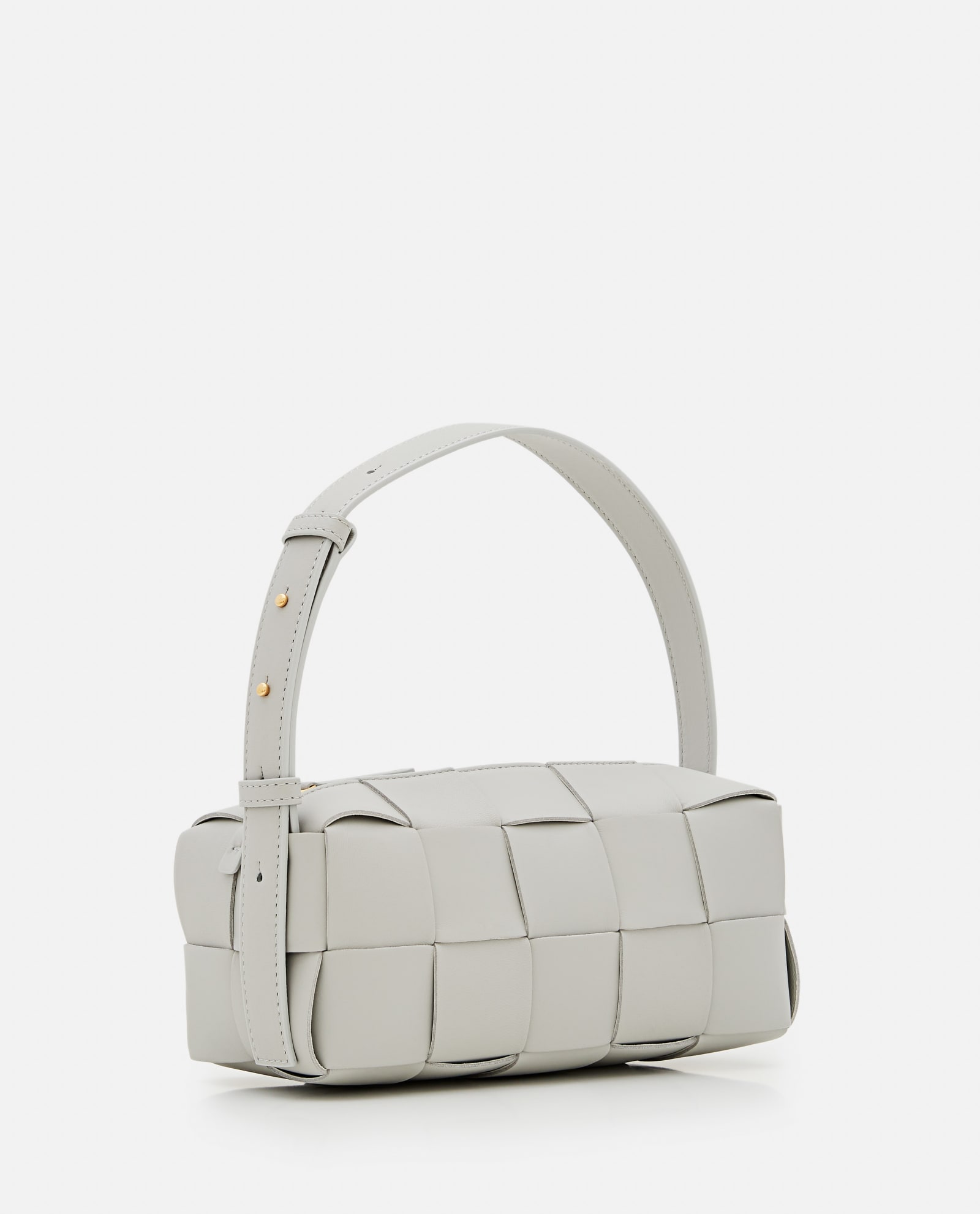 Brick Cassette Small Shoulder Bag in White - Bottega Veneta