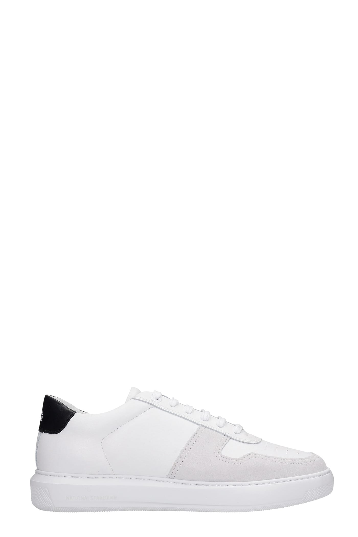 National Standard Edition 11 Sneakers In White Suede And Leather