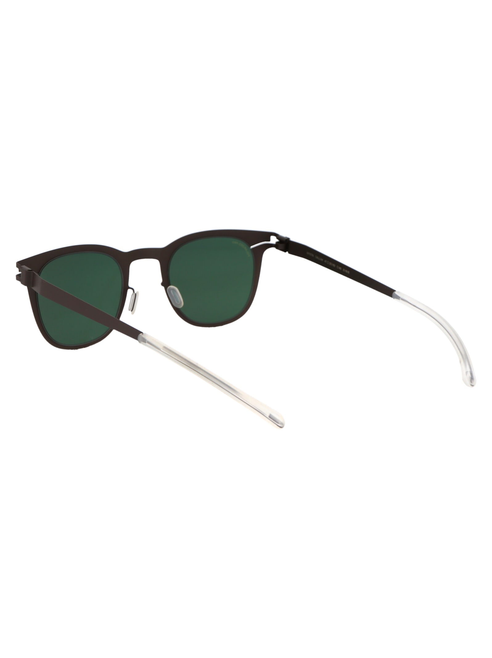 Shop Mykita Callum Sunglasses In 149 Dark Brown Polarised Pro Green 15