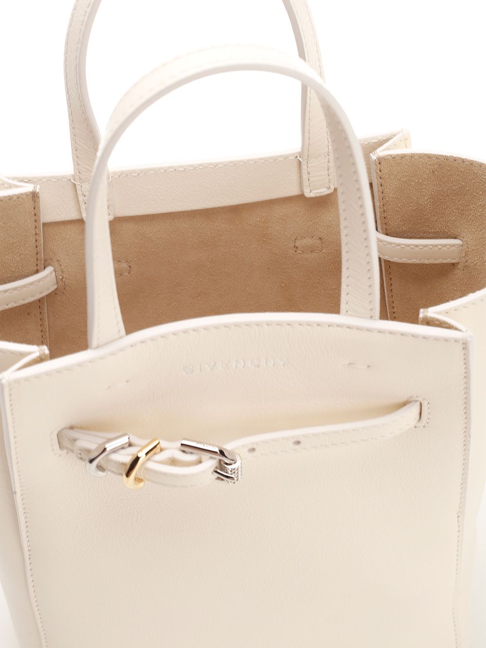 Shop Givenchy Voyou Mini Tote In White