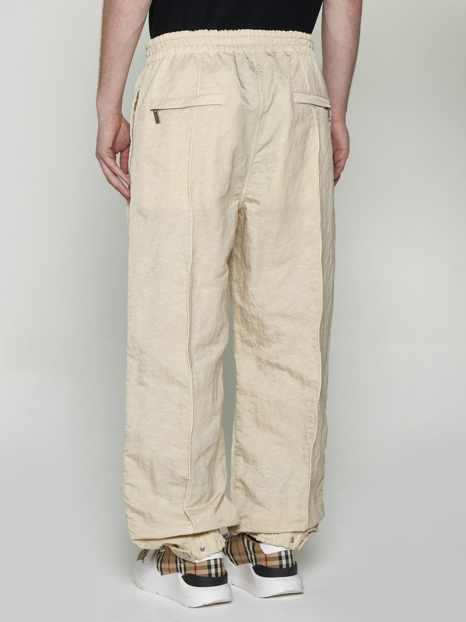 Shop Burberry Nylon Sweatpants In Soap