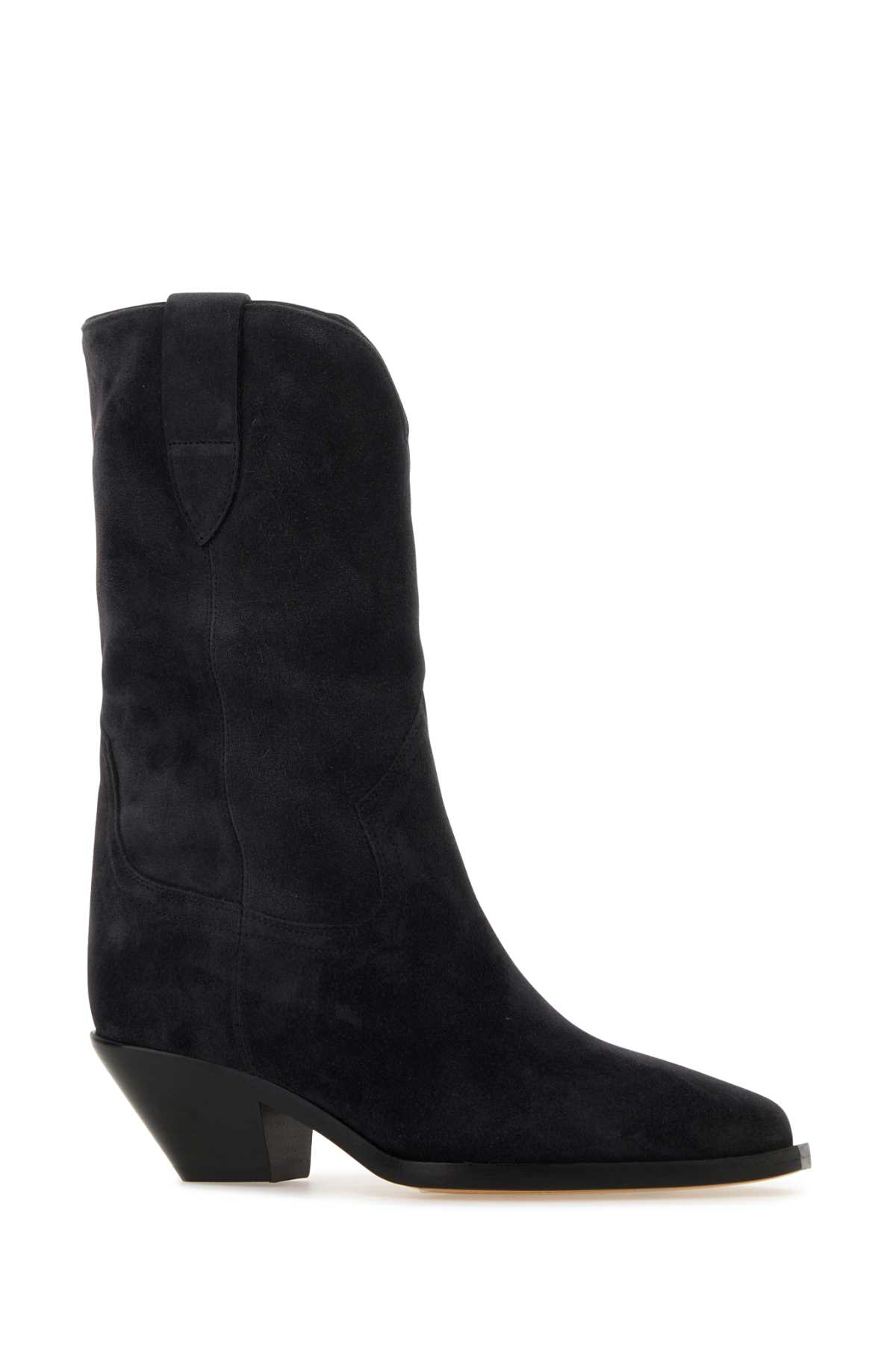 Isabel Marant Slate Suede Ankle Boots In Fadedblack