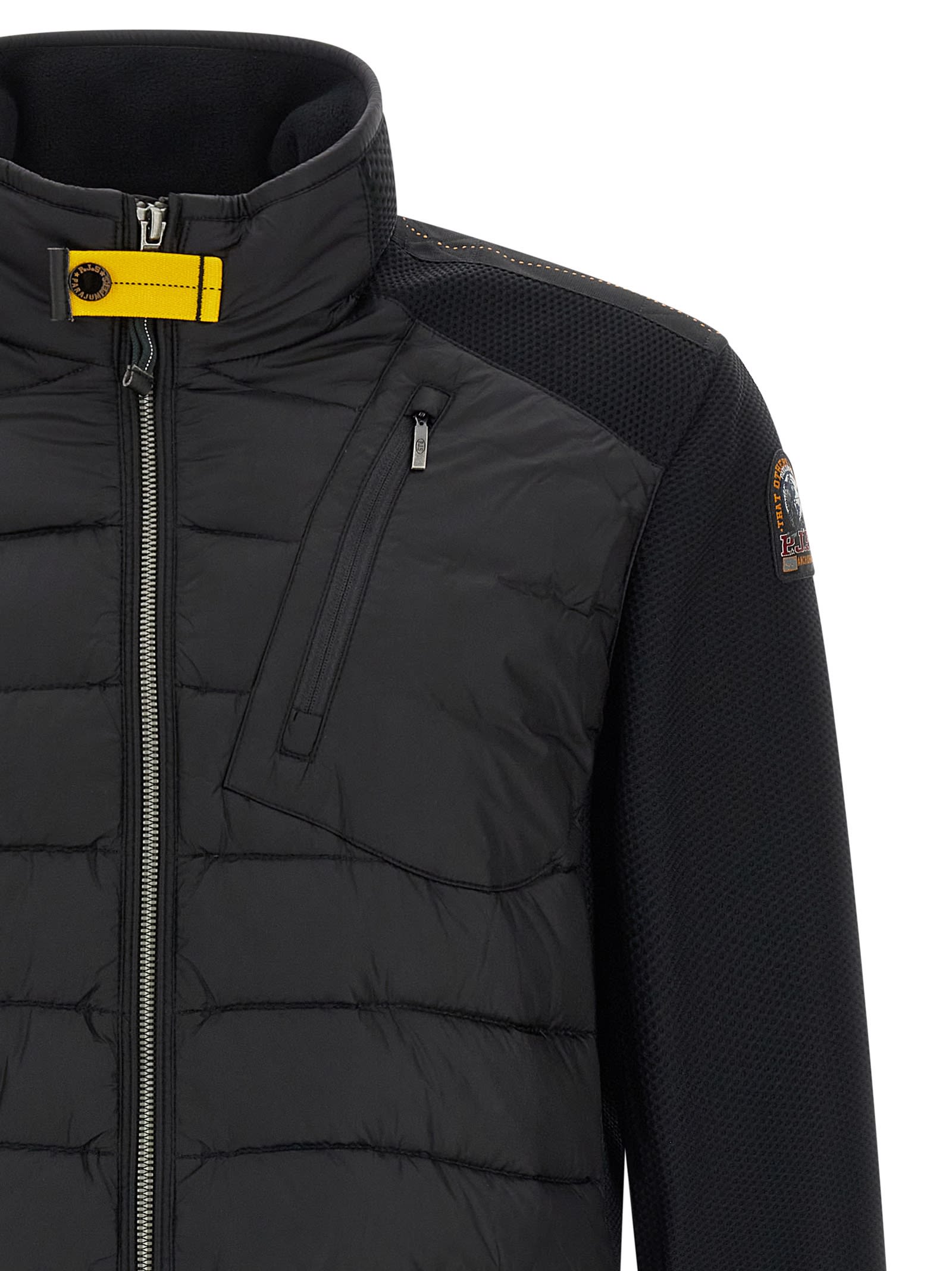 Parajumpers Nolan Padded And Spliced Down Jacket In Black