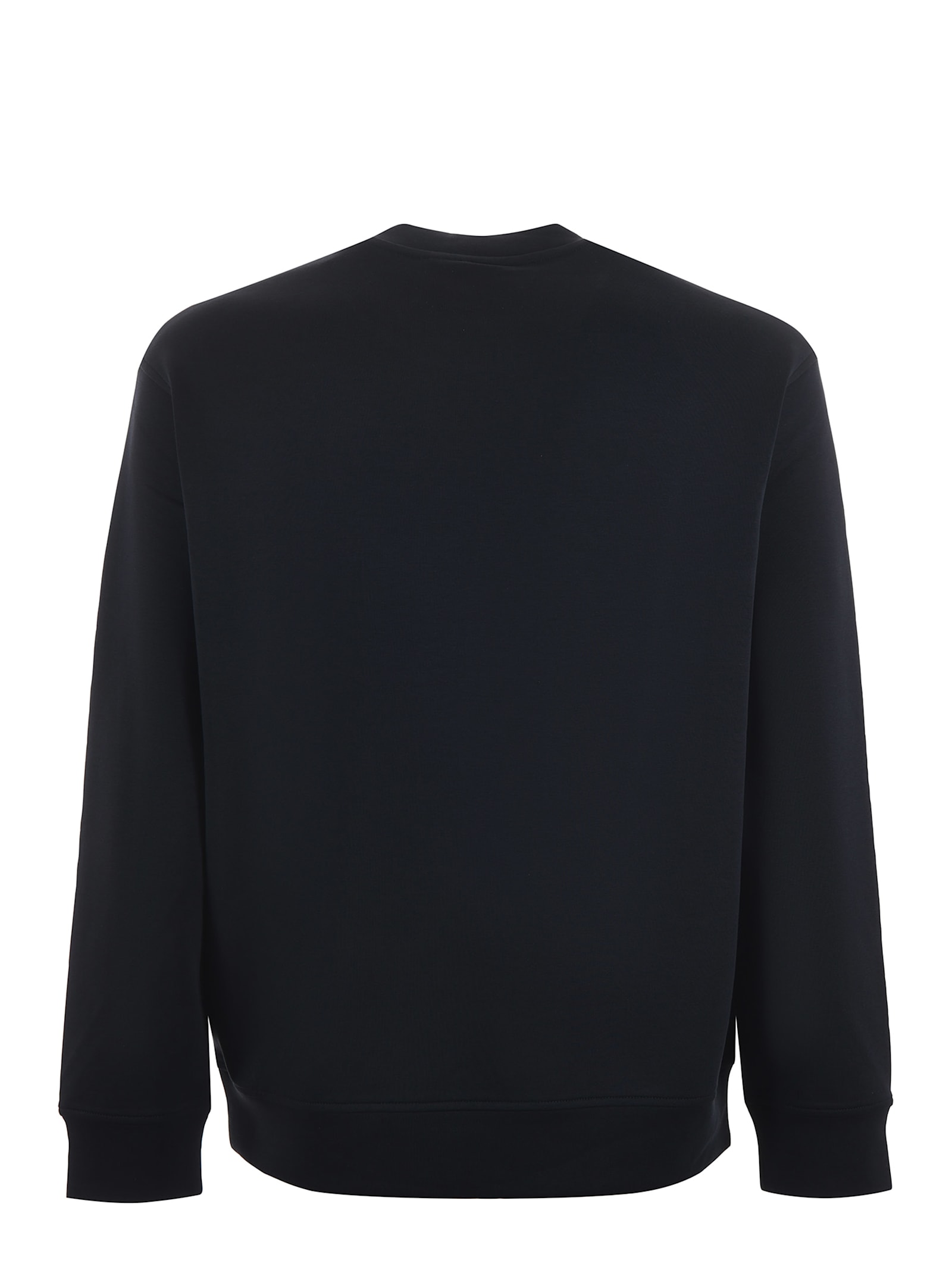 Shop Emporio Armani Techno Cotton Sweatshirt In Blue