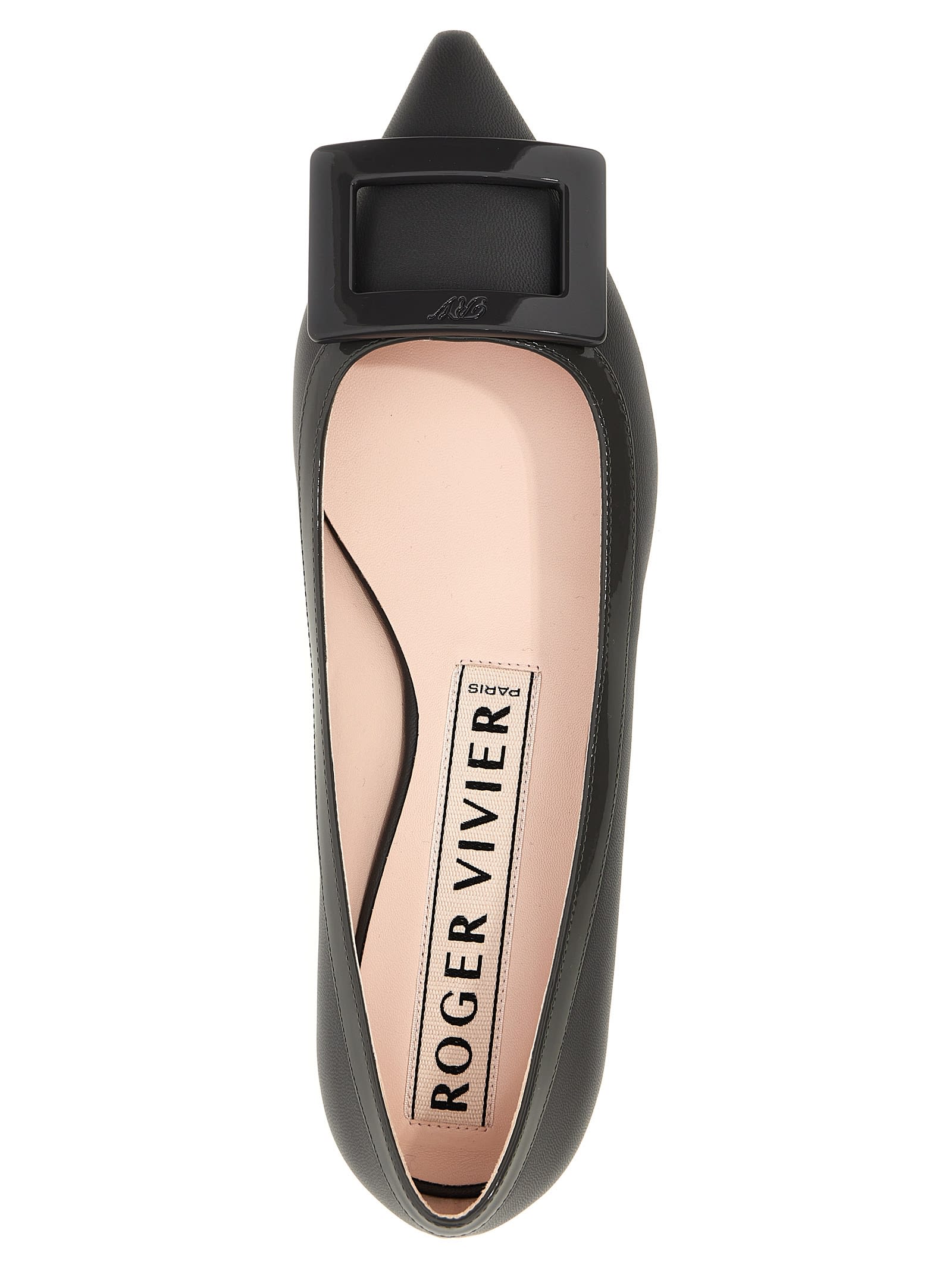 Roger Vivier Gommettine Ballet Flats In Black