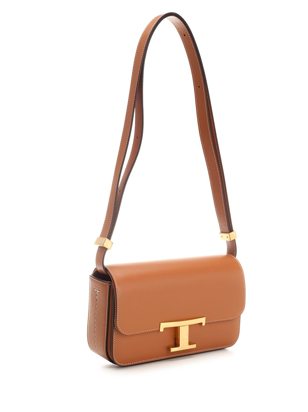 Shop Tod's T Timeless Mini Shoulder Bag In Beige