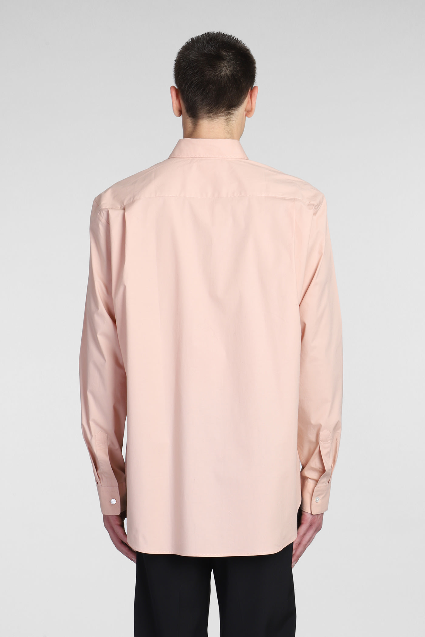 Shop Acne Studios Shirt In Rose-pink Cotton In Aht Blush Beige
