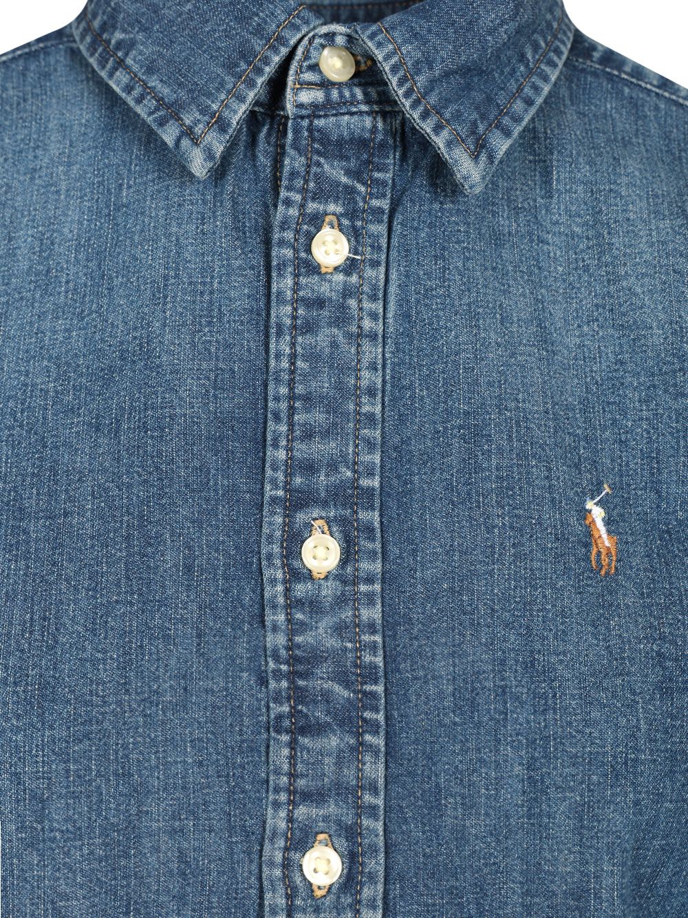 Ralph Lauren Denim Shirt In Blue
