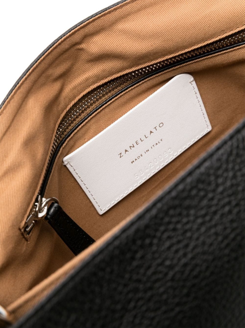 Zanellato Shoulder Bag With Stud Embellishment And Top Handle In Black