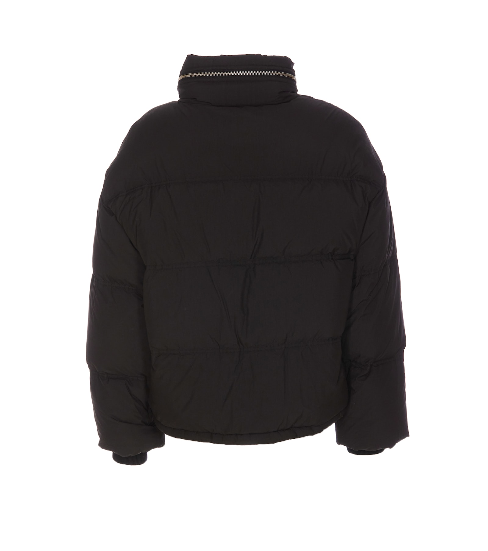 Shop Ami Alexandre Mattiussi Ami De Coeur Down Jacket In Black