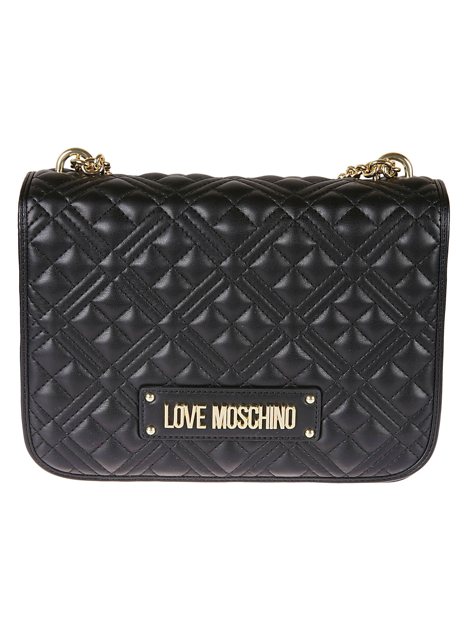 love moschino classic logo shoulder bag