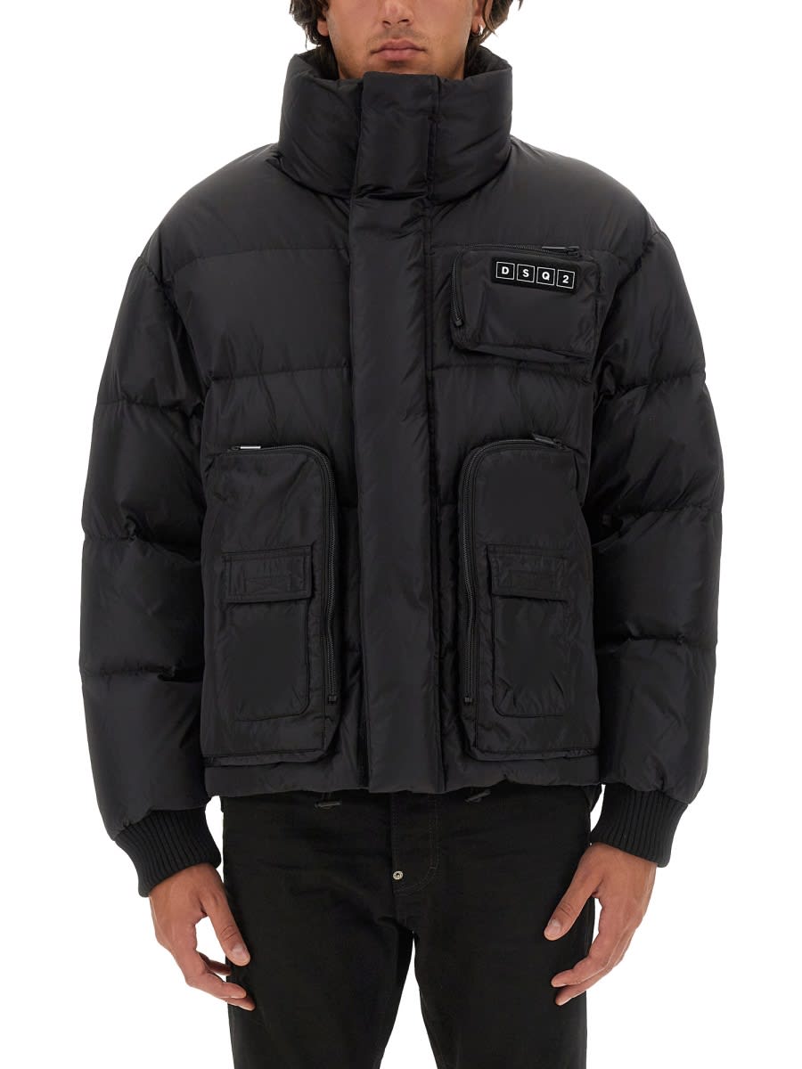 Down Jacket With Logo