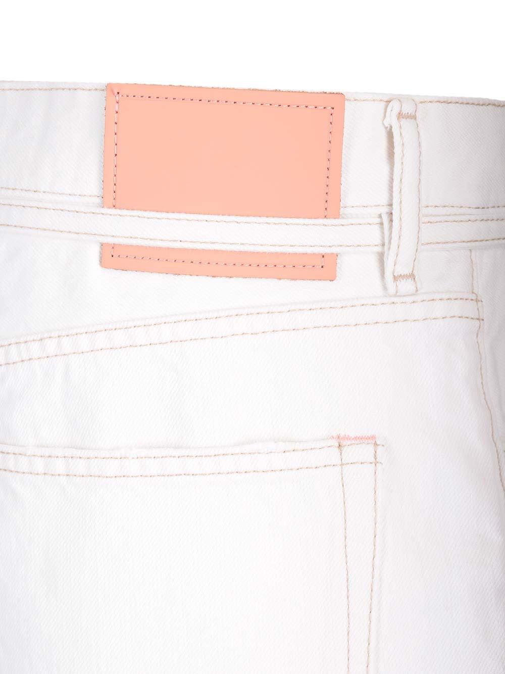 Shop Acne Studios Straight Leg Jeans In White